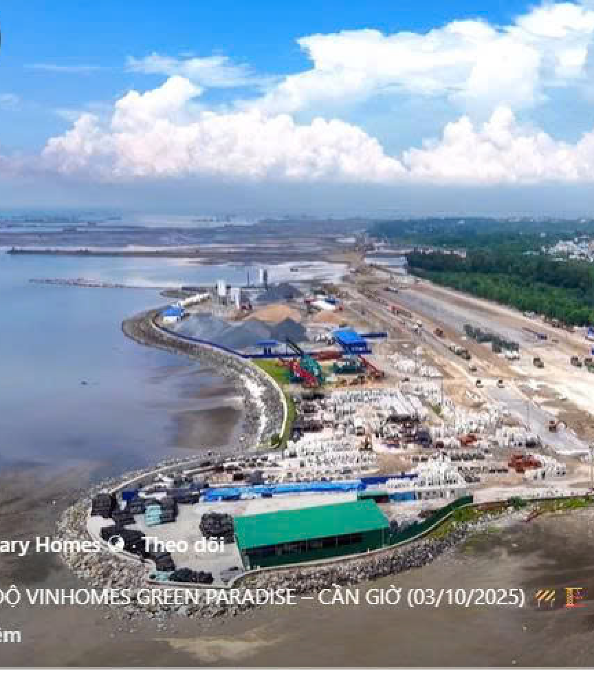 TIẾN ĐỘ VINHOMES GREEN PARADISE – CẦN GIỜ (03/10/2025)