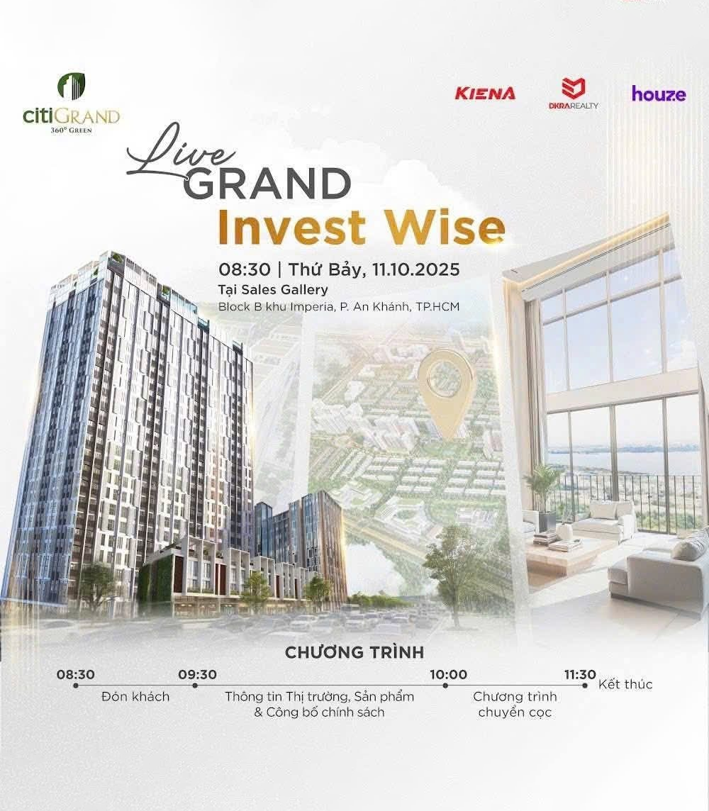MỞ BÁN DUPLEX TRẦN CAO 5,4M – CITIGRAND QUẬN 2